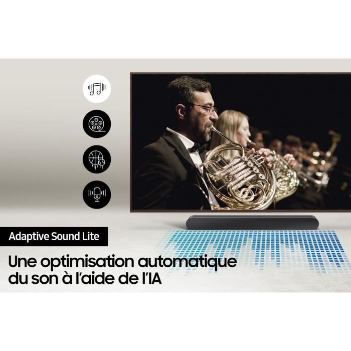 Barra de sonido SAMSUNG HW-S50B 3.0 - Diseño compacto - Subwoofer integrado - Bluetooth