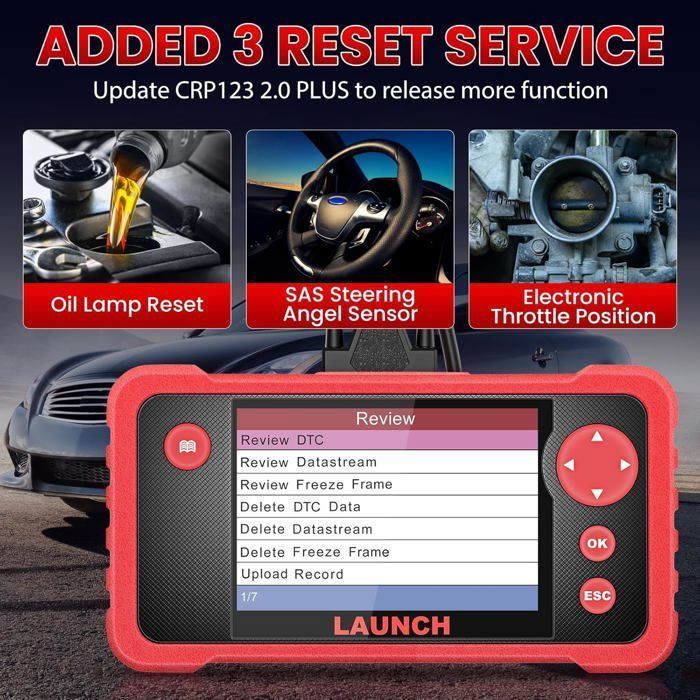 LAUNCH CRP123 V2.0 Plus 2026 EOBD/OBDII Car Diagnostic Tool, Complete System Car Diagnostics