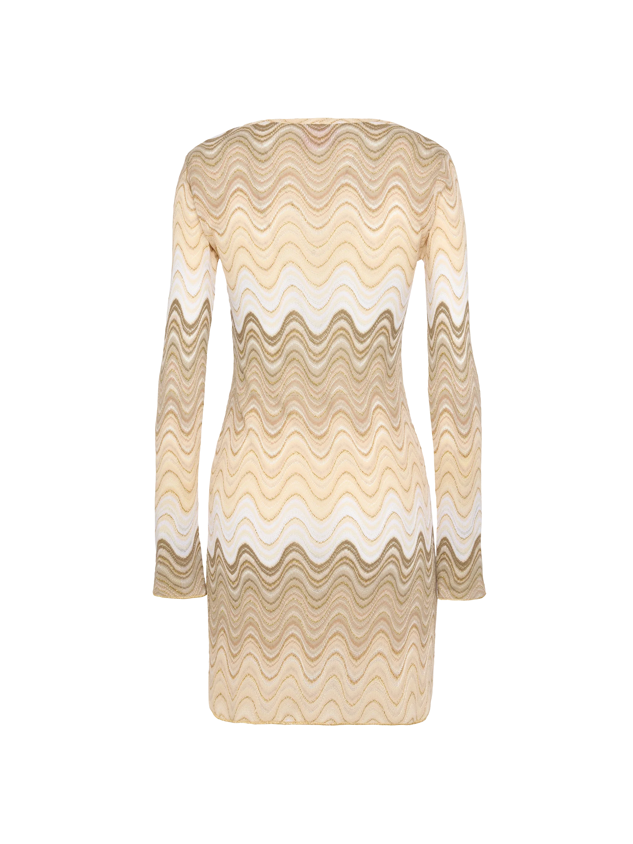 Imany mini abito in maglia raschel tonalità oro