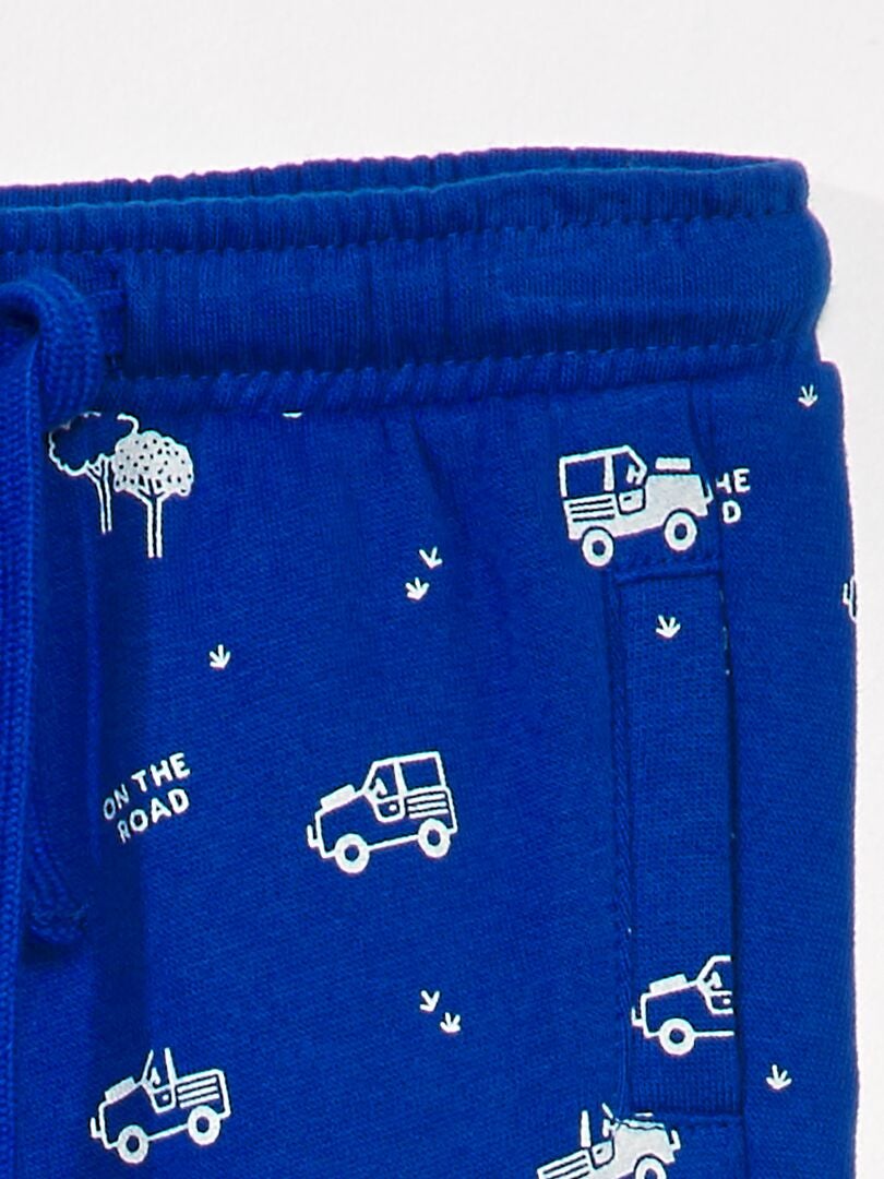 Joggingbroek met print - BLAUW