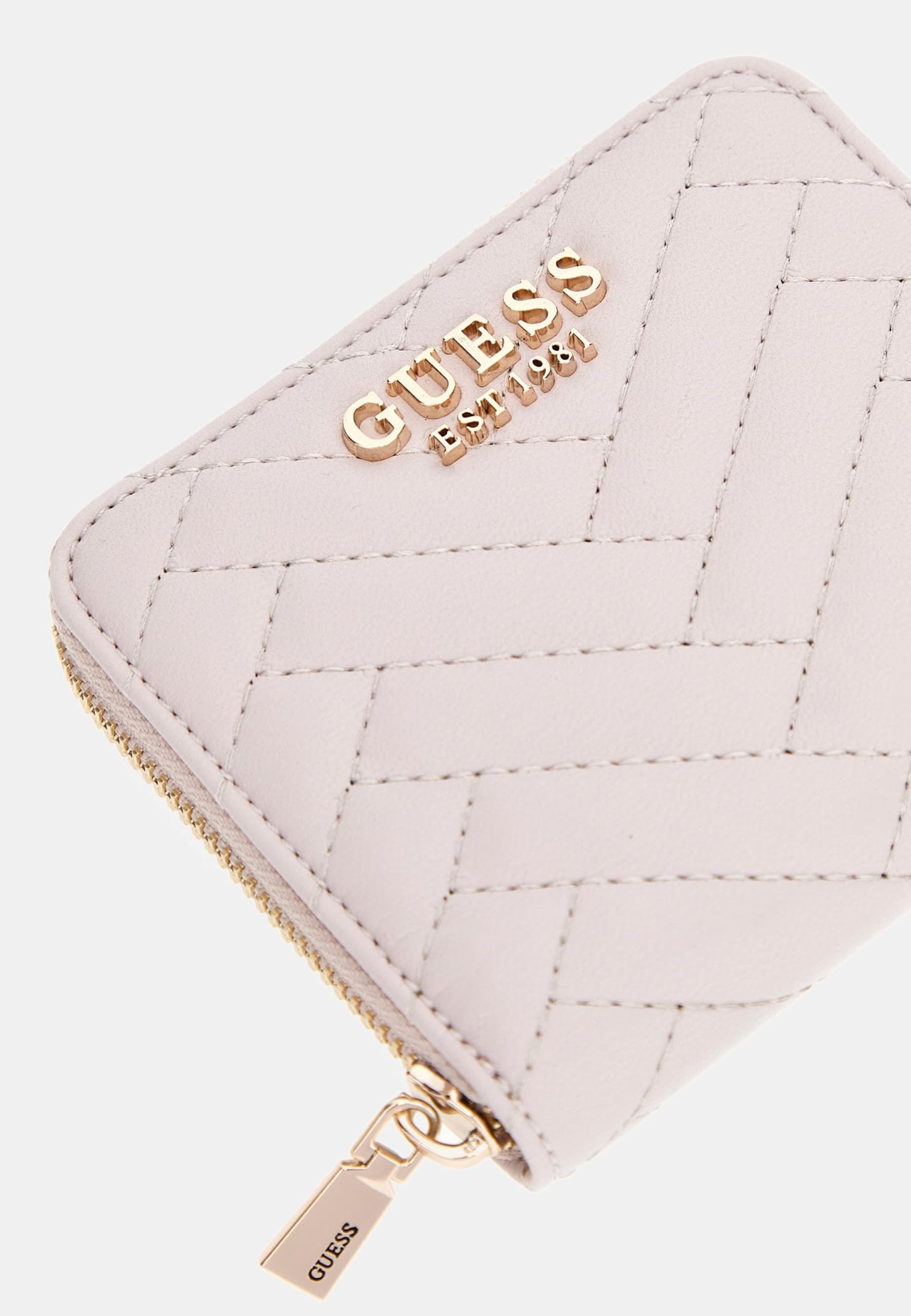 Guess ANNING SMALL ZIP AROUND - Peňaženka - ružová