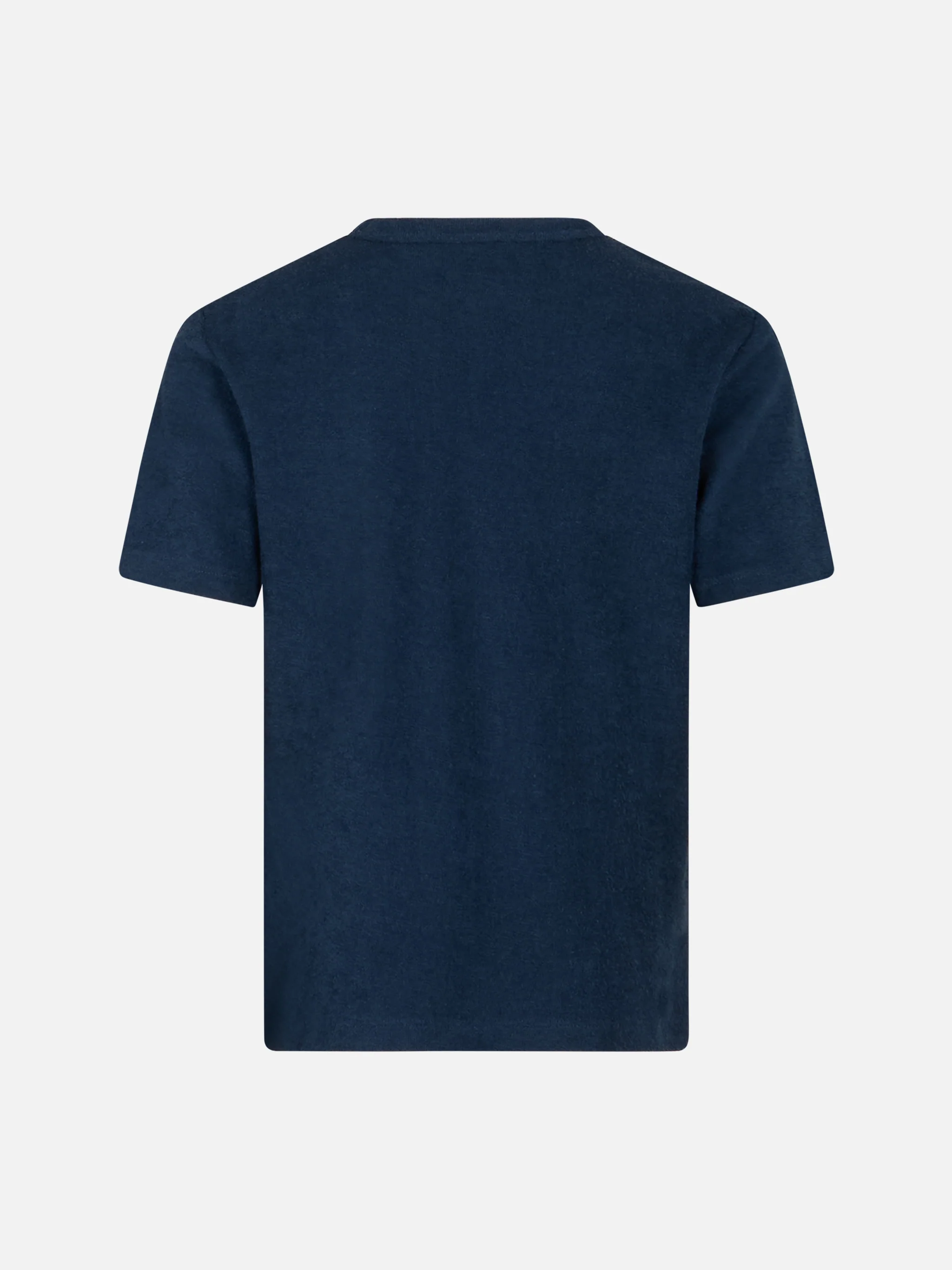 Gary Navyblaues Frottee-T-Shirt für Jungen mit St. Barth-Stickerei