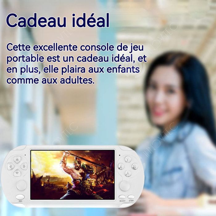 5.1-inch 1200mAh Portable Gaming Console, Dual Joystick Arcade Console, Can be Connected to a TV, White