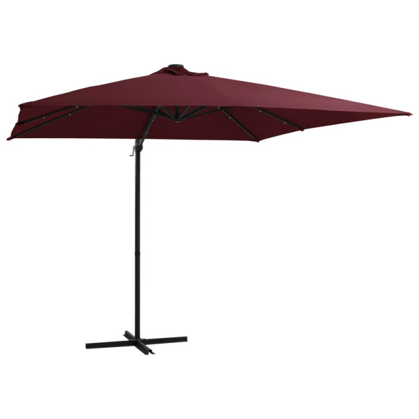Parasol ogrodowy Czerwony 250 x 250 cm vidaXL