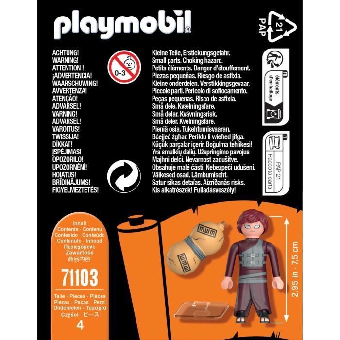PLAYMOBIL 71103 Gaara-figuur, Naruto Shippuden, 8 onderdelen, Leeftijd 5+