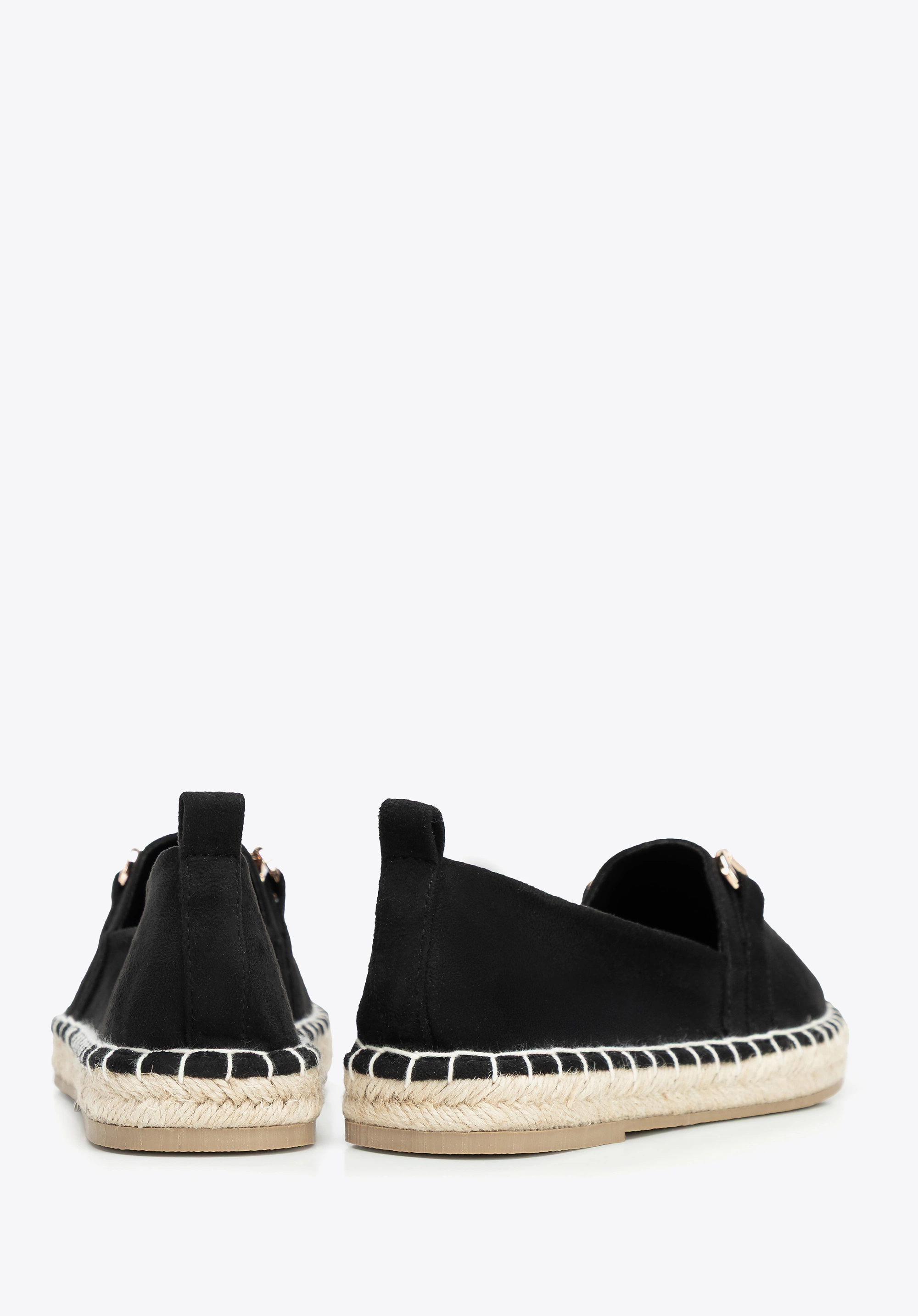 Damskie espadryle z klamrą czarne