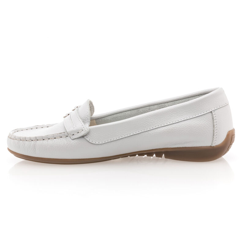 Mocasines/zapatos náuticos blancos para mujer