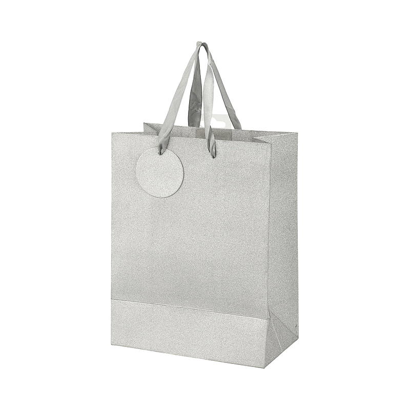 Gavepose Mellem Glitter 25,5x20x11 cm, assorterede farver
