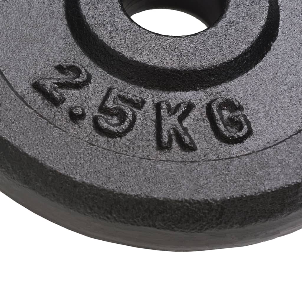 Vidaxl Liatinové závažia, 8 kusov, 8 x 2,5 kg