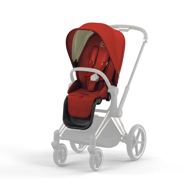 Cybex Priam V4 Kinderwagen-Set Herbstgold, Chrombraunes Gestell