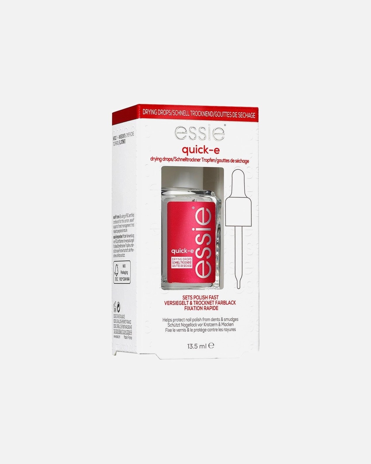 Rýchloschnúce kvapky podkladového a vrchného laku na nechty Essie - 13,5 ml