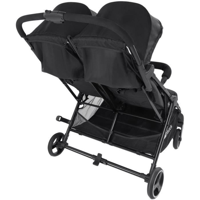 HAUCK - Double Stroller - SWIFT X DUO - 4 Wheels - One-Hand Fold - Black
