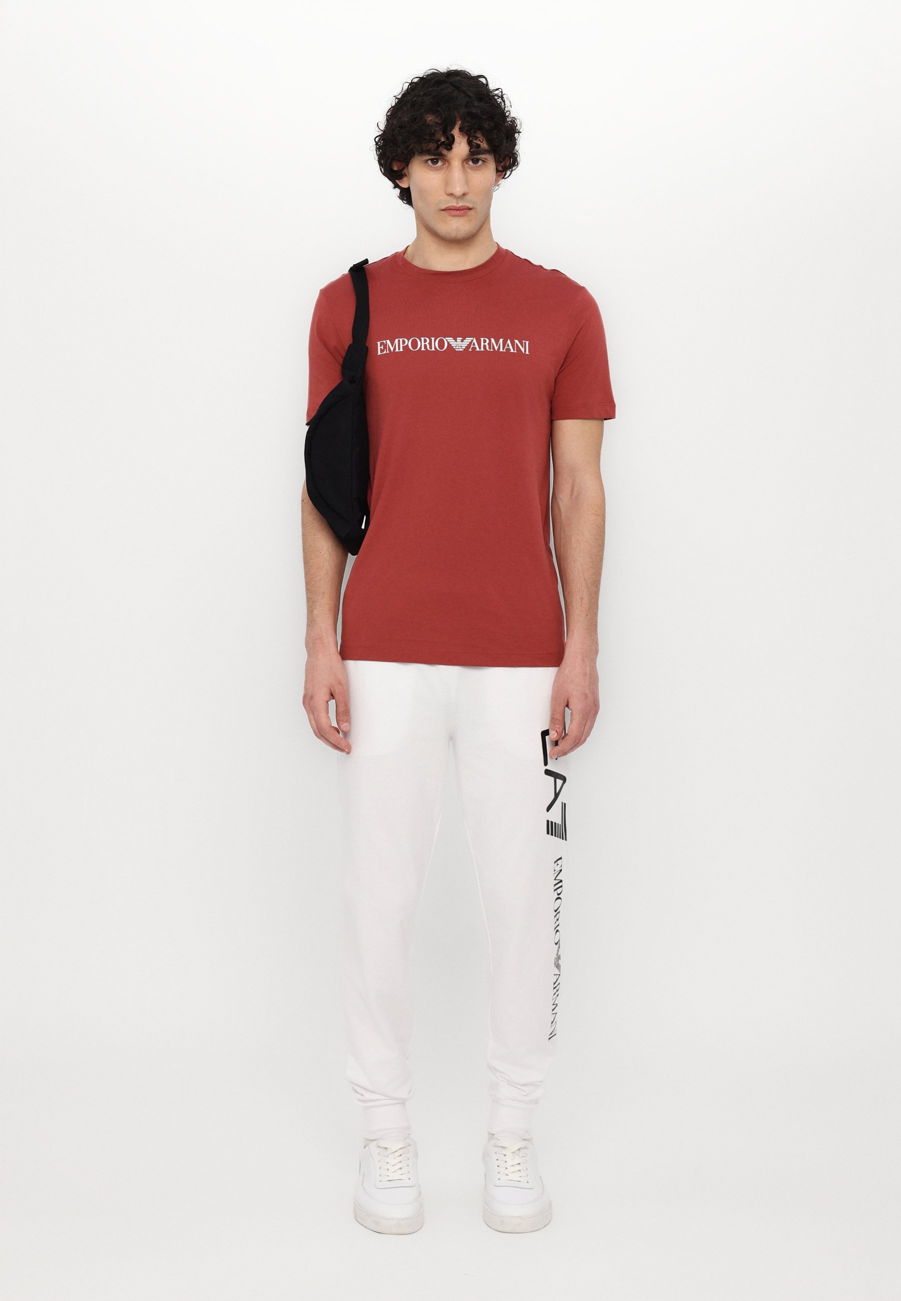 EA7 Emporio Armani BROEK - Trainingsbroek - wit/zwart
