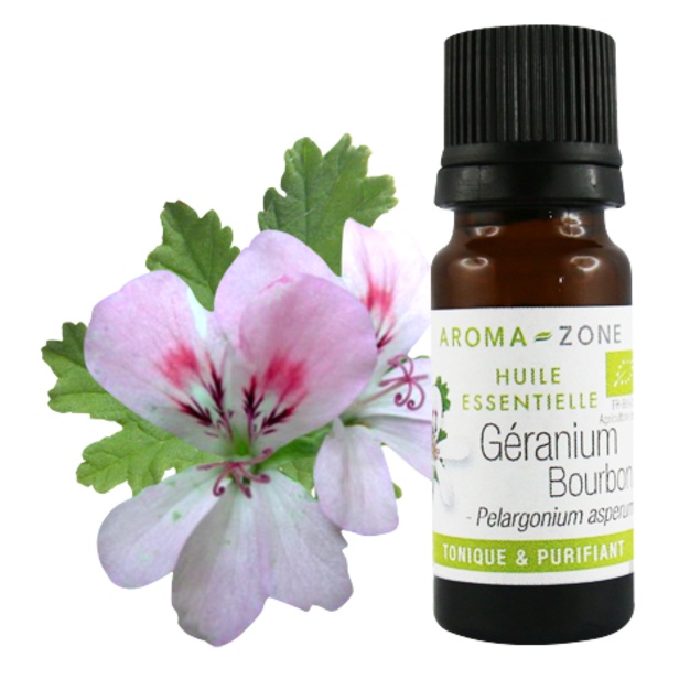 Biologische etherische olie van bourbon geranium