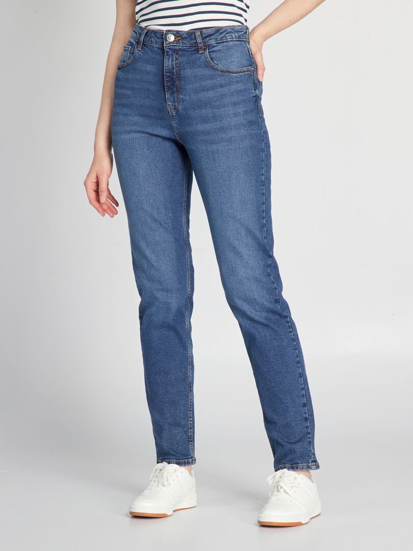 Calça jeans cintura alta regular - 38/28L - AZUL