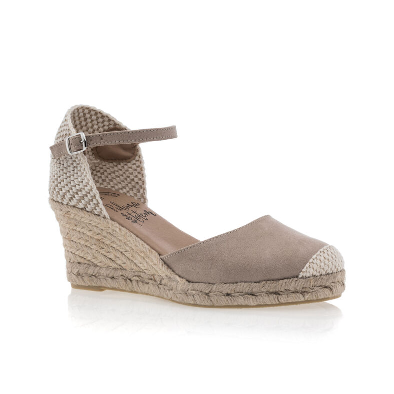 Beige espadrilles voor dames met touwzolen