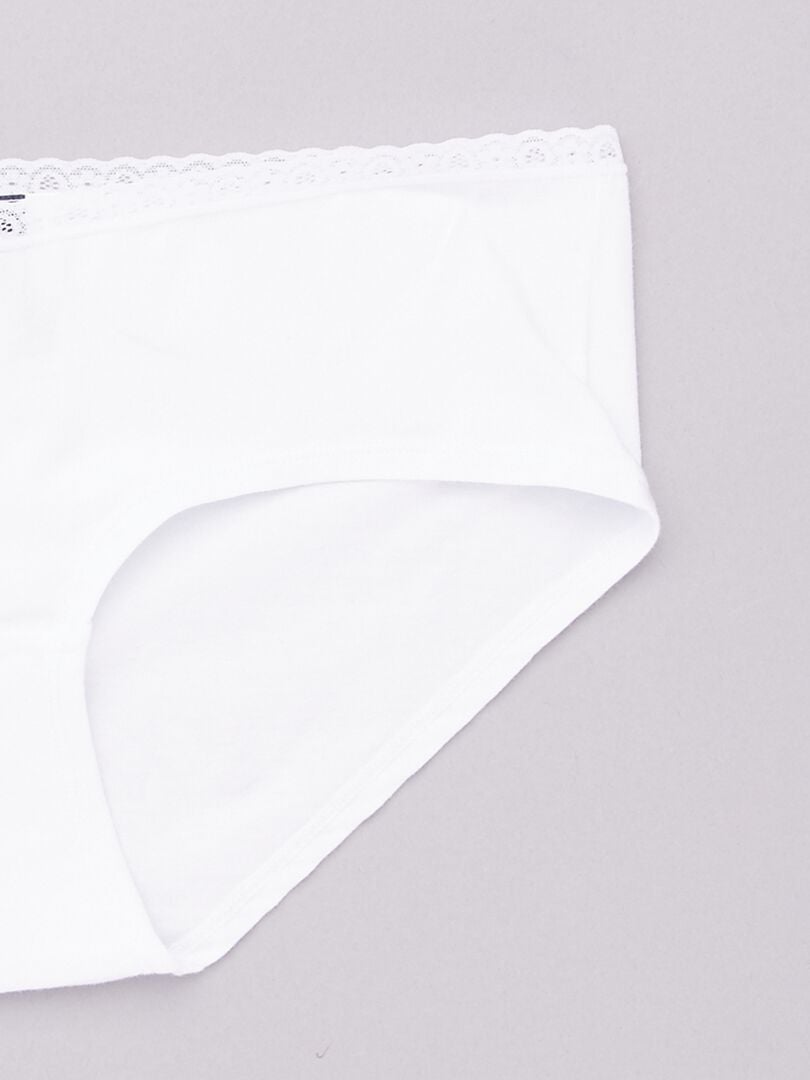 Conjunto de 3 calcinhas de maternidade - brancas