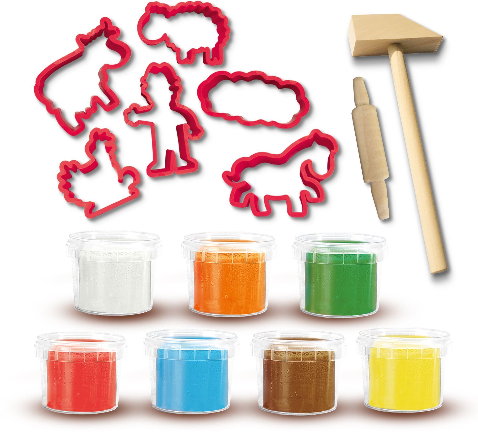 Mega Play-Doh set met gereedschap - SES CREAVITE - Mijn eerste - Hobby 1-4 - Sensorisch - Vormen leren - Leeftijd: 1+