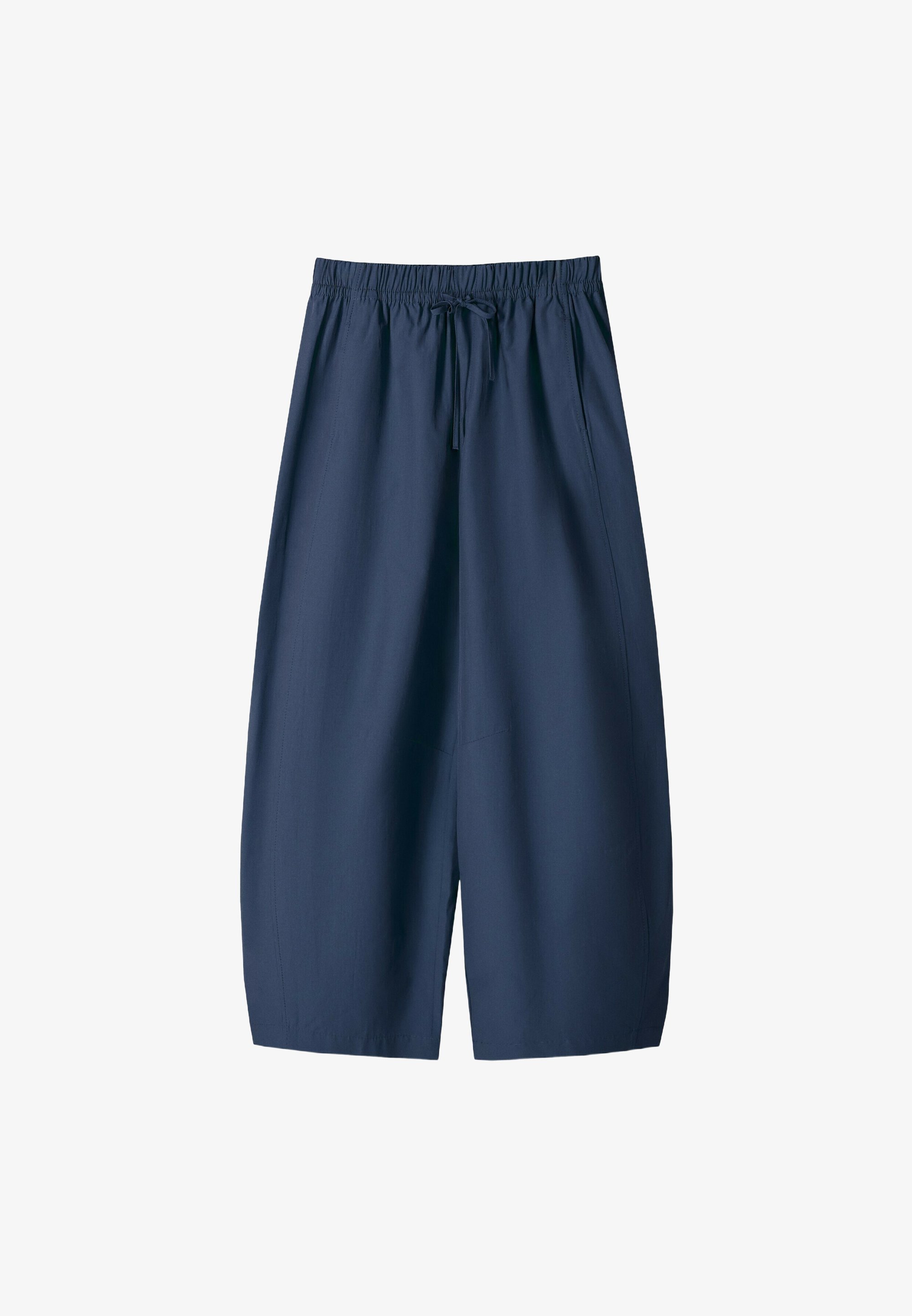 Bershka CROPPED - Pantalon - bleu foncé