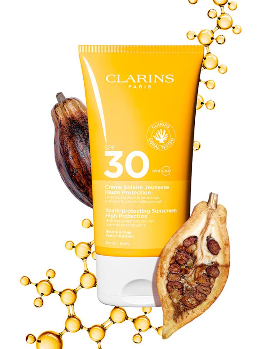 CLARINS Sun Care Body Cremă solară cu protecție pentru tinerețe Protecție ridicată pentru corp SPF 30