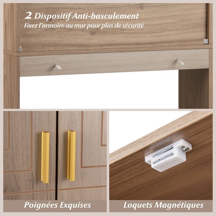 Mueble de baño sobre el inodoro COSTWAY con iluminación LED, 2 puertas y 6 compartimentos abiertos, portarrollos de papel higiénico, estante ajustable, blanco