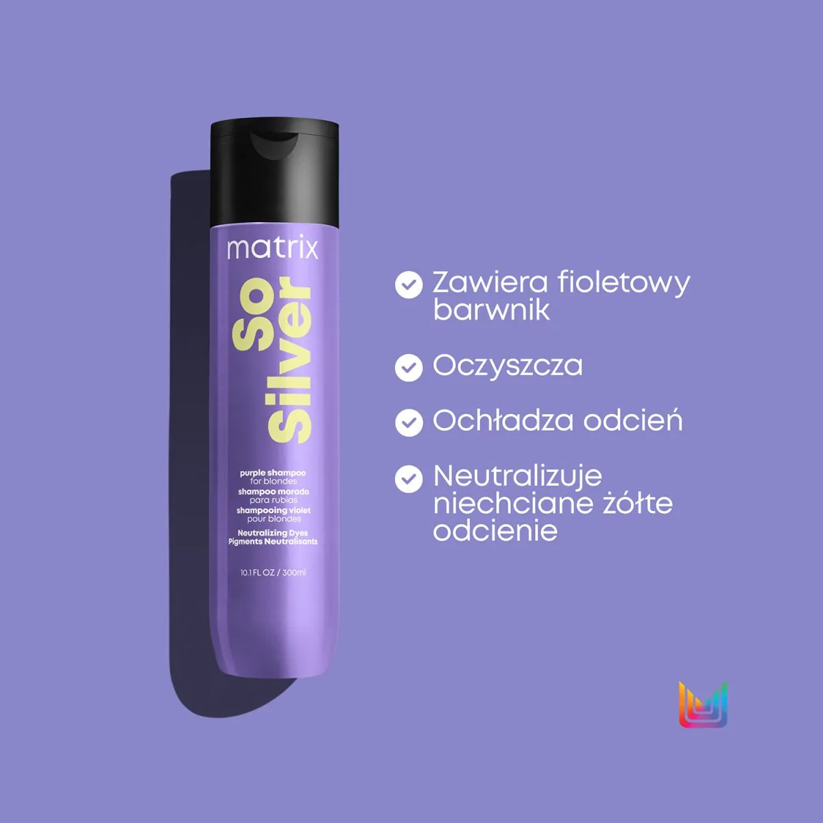 Matrix Total Results So Silver Szampon do włosów Neutralizacja żółtych tonów