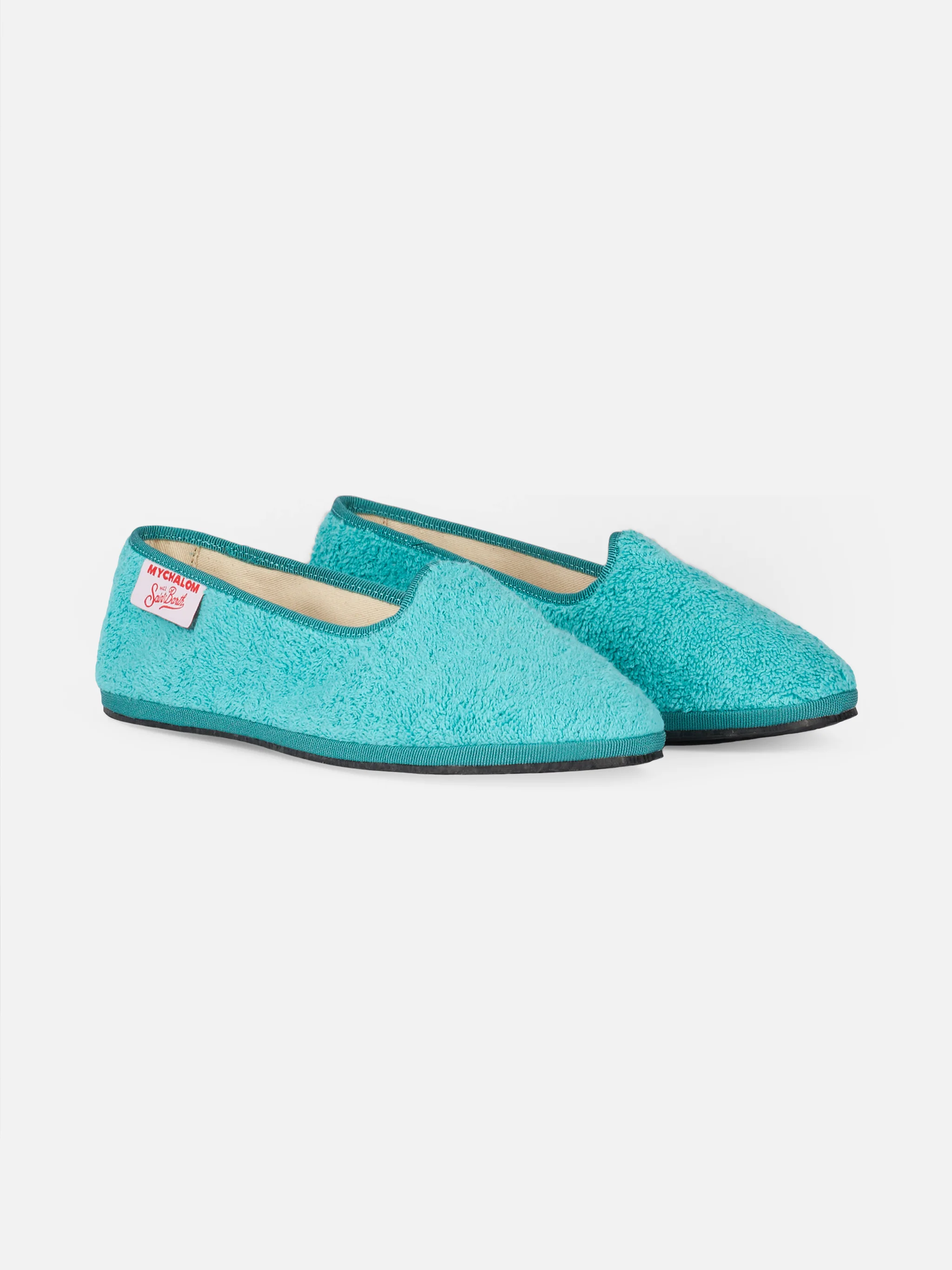 Mocassino pantofola da donna in spugna acquamarina | MY CHALOM SPECIAL