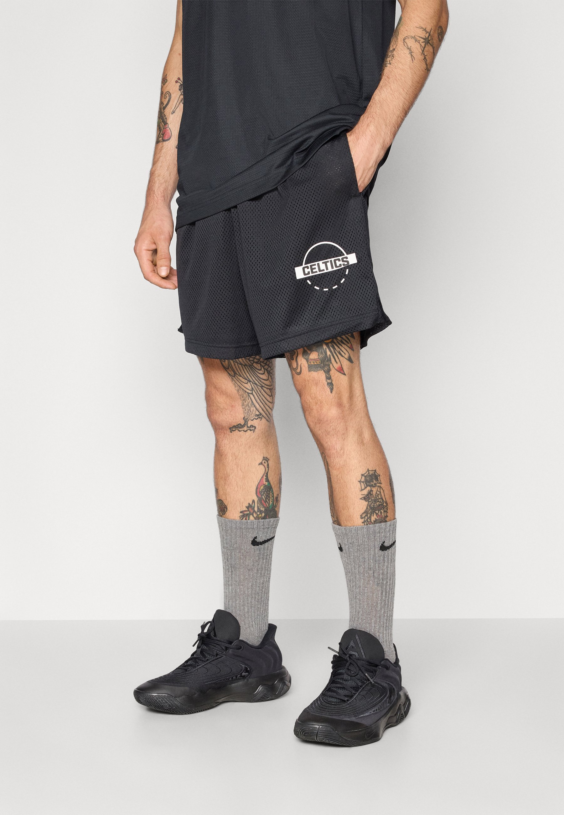 Nike Performance BOSTON CELTICS SHORTS - Clubkleding - zwart/wit