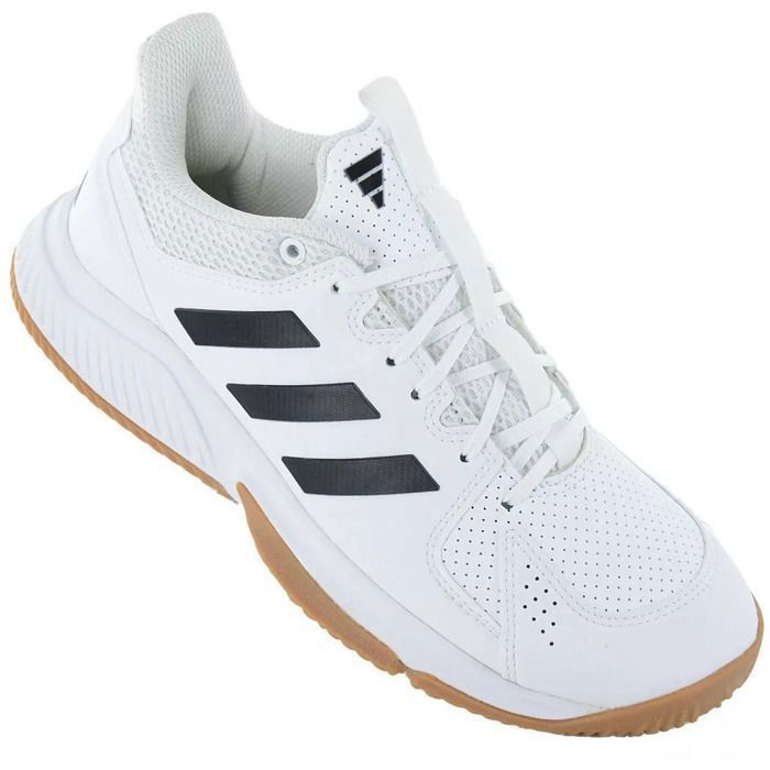 Scarpe da pallavolo indoor adidas Court Flight, bianche, unisex