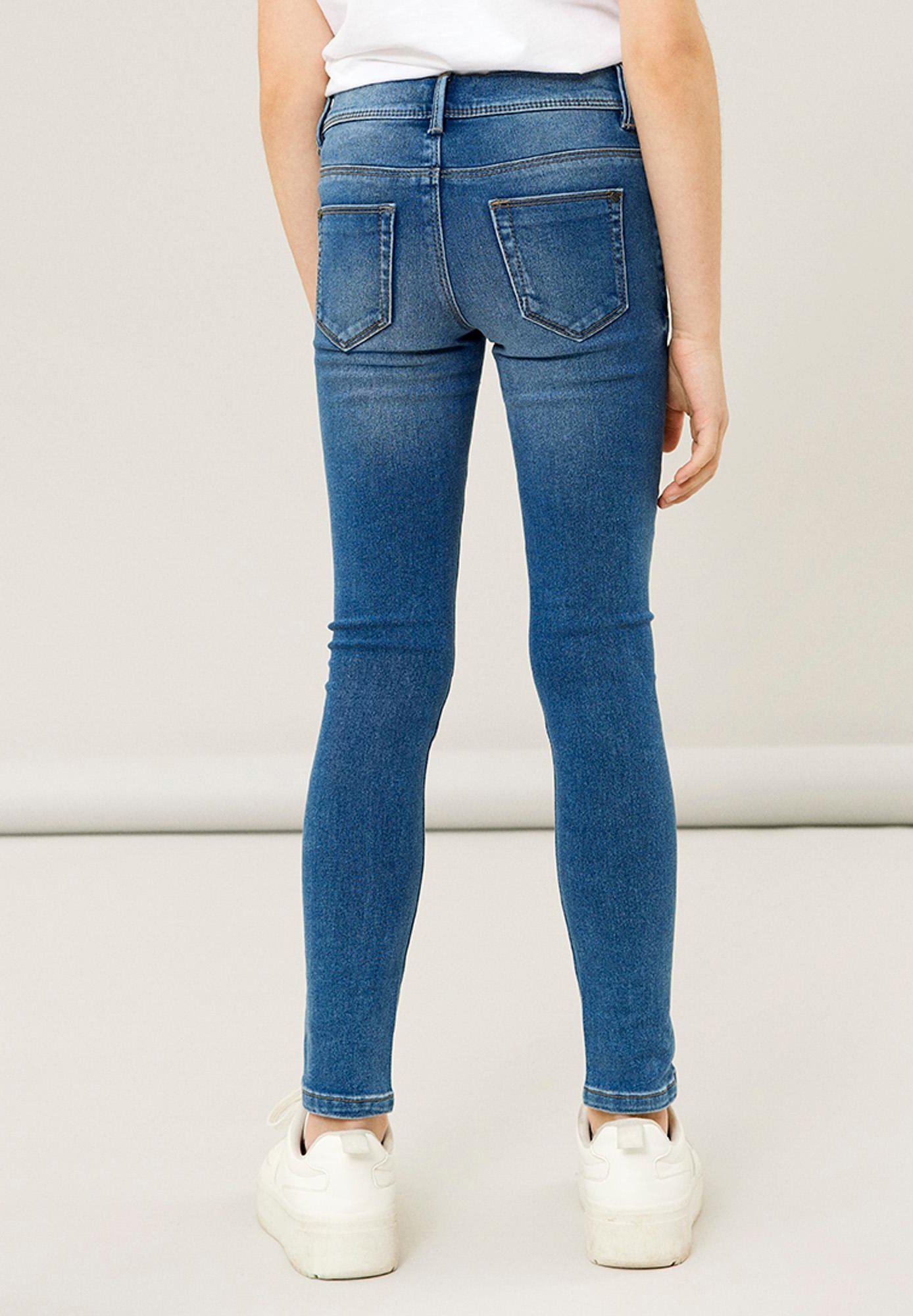 Name it NKFPOLLY PANT - Skinny fit farmernadrág - középkék farmer