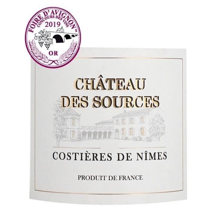 Château des Sources 2019 AOC Costières de Nîmes - Vino tinto del valle del Ródano