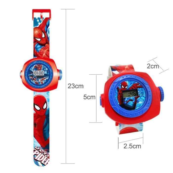 Projection Watch with 24 Spiderman Superhero Figurines, Spiderman Electronic Watch for Boys, Projection Toys, Projection