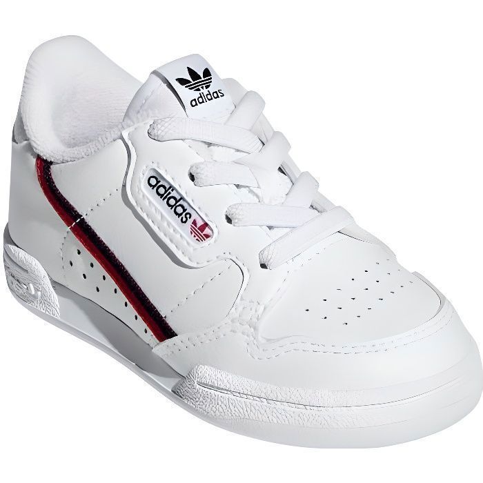 Chaussures de lifestyle bébé - ADIDAS ORIGINALS - Continental 80 - Cuir - Lacets - Blanc