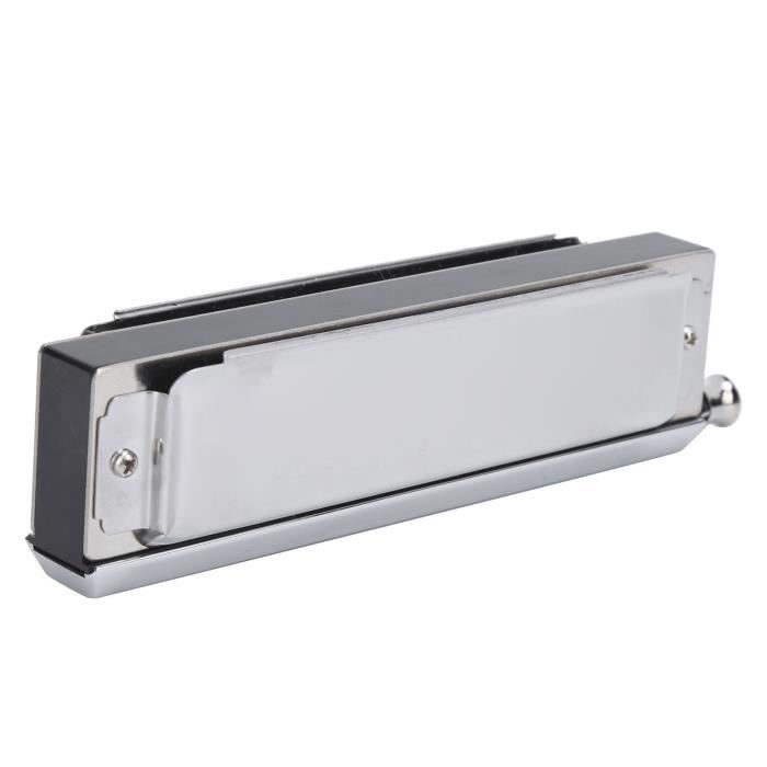Lv.life Harmonica 40 Tones Chromatic Harmonica 10 Holes 40 Tones 2 Sides Polyphonic Playing Mouth Organ Silver