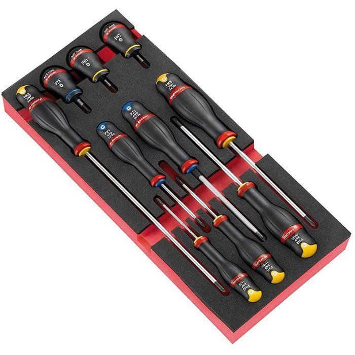 FACOM – Schaumstoffmodul mit 10 Protwist-Kreuzschlitzschraubendrehern – MODM.AT5PB