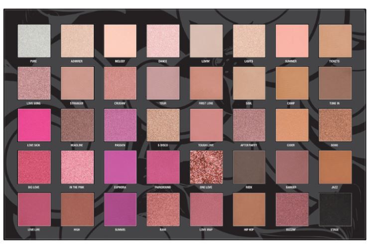 Paleta sjenila za oči Love Fest Palete sjenila za oči i šminka