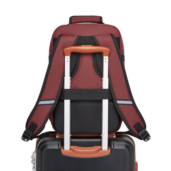 Kono Sac à Dos 40x20x25cm Sac à dos Ryanair Bagage à Main 20L pour Sous Siège Avion pour Femme Homme, Rouge