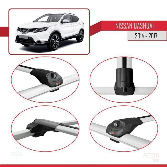 Barras de techo ACE-1 para Nissan Qashqai 2014-2017 (perfiladas)