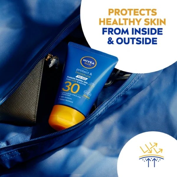 Crema solare NIVEA SUN Protect & Moisture in tubetto da viaggio SPF30 50ml