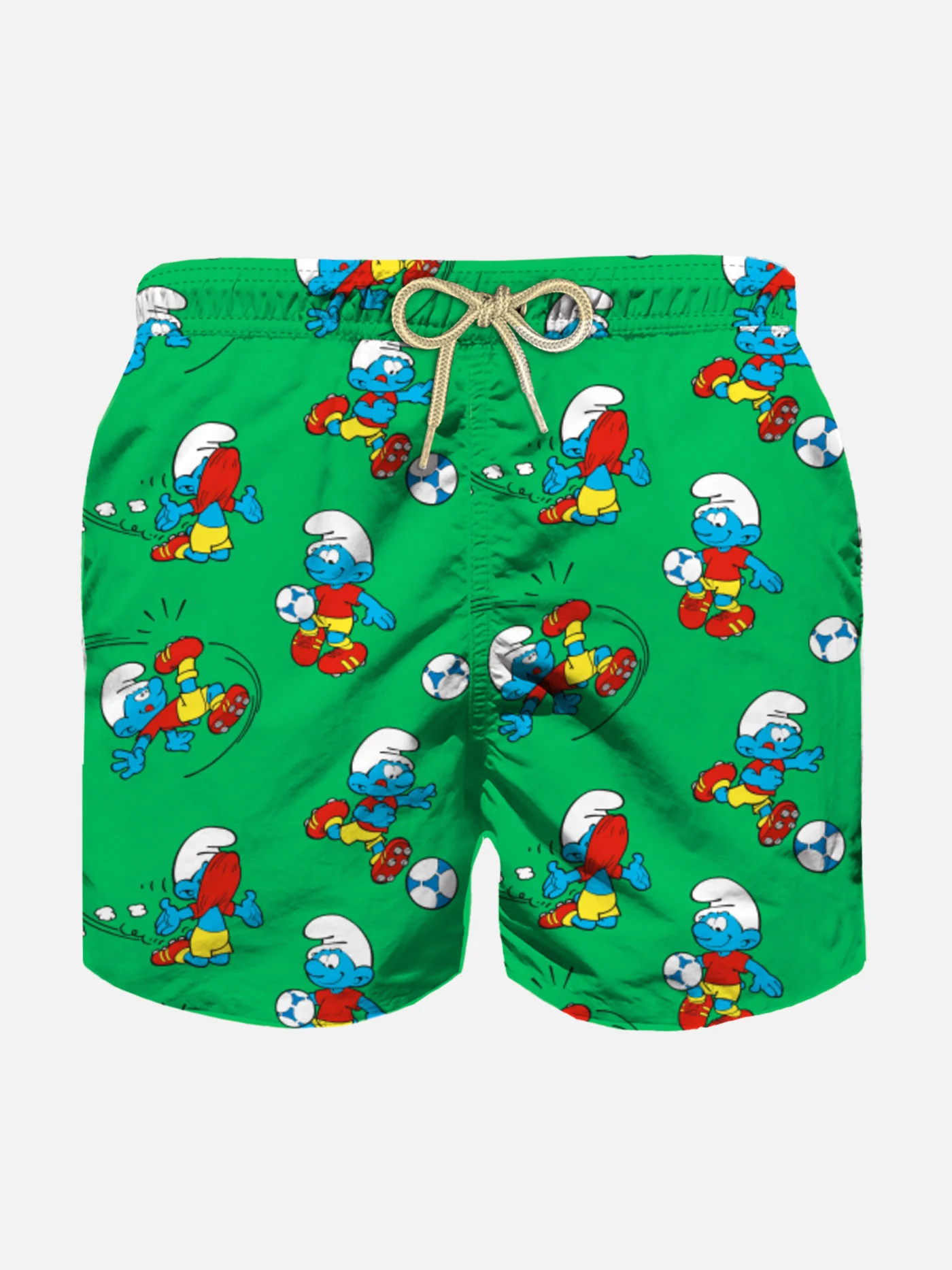 Zwempak voor jongens met Smurfen- en voetbalprint | SMURFEN SPECIAL