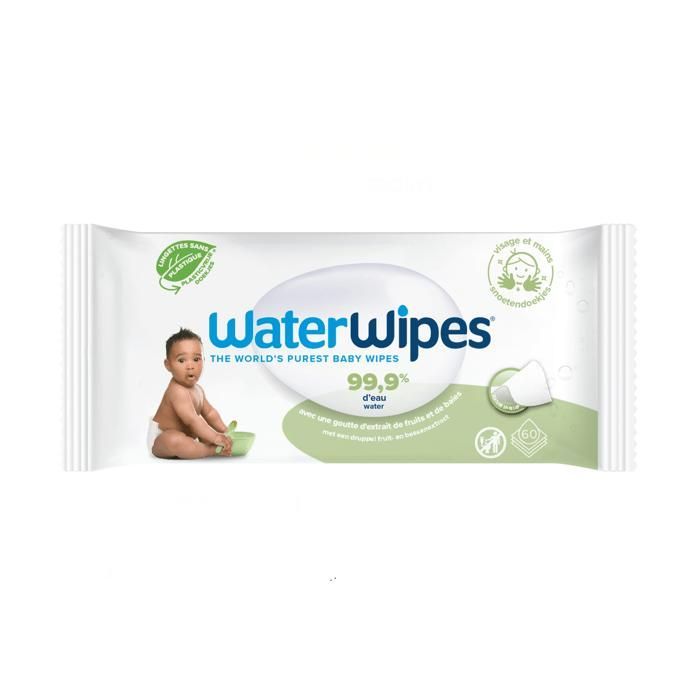 Lenços umedecidos texturizados WaterWipes, 60 unidades