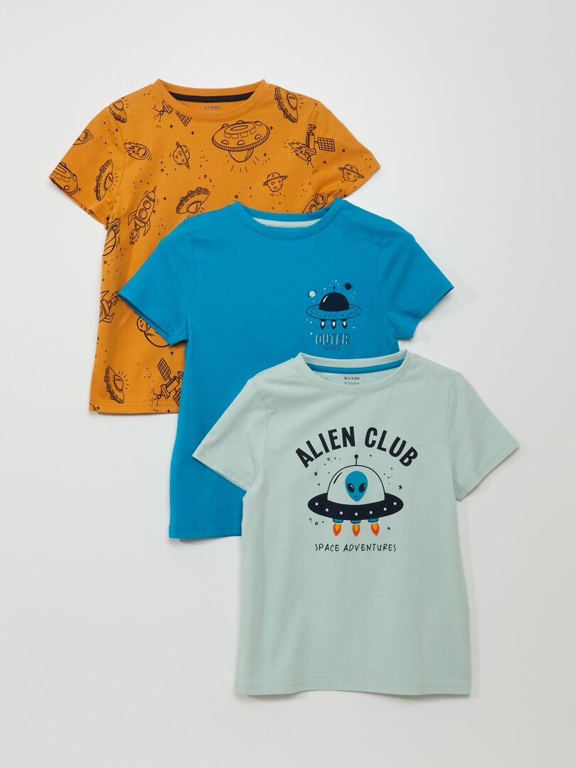 Set van 3 jersey T-shirts - BLAUW