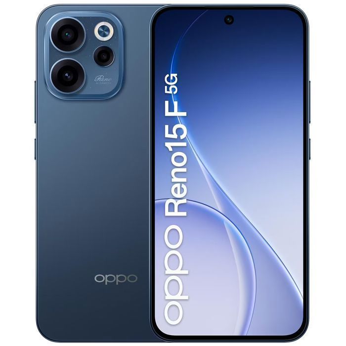 Smartphone 5G - OPPO Reno15 F - 8Go RAM - 256Go - Noir Crépuscule - Caméra selfie ultra grand angle 50 MP - 6500 mAh