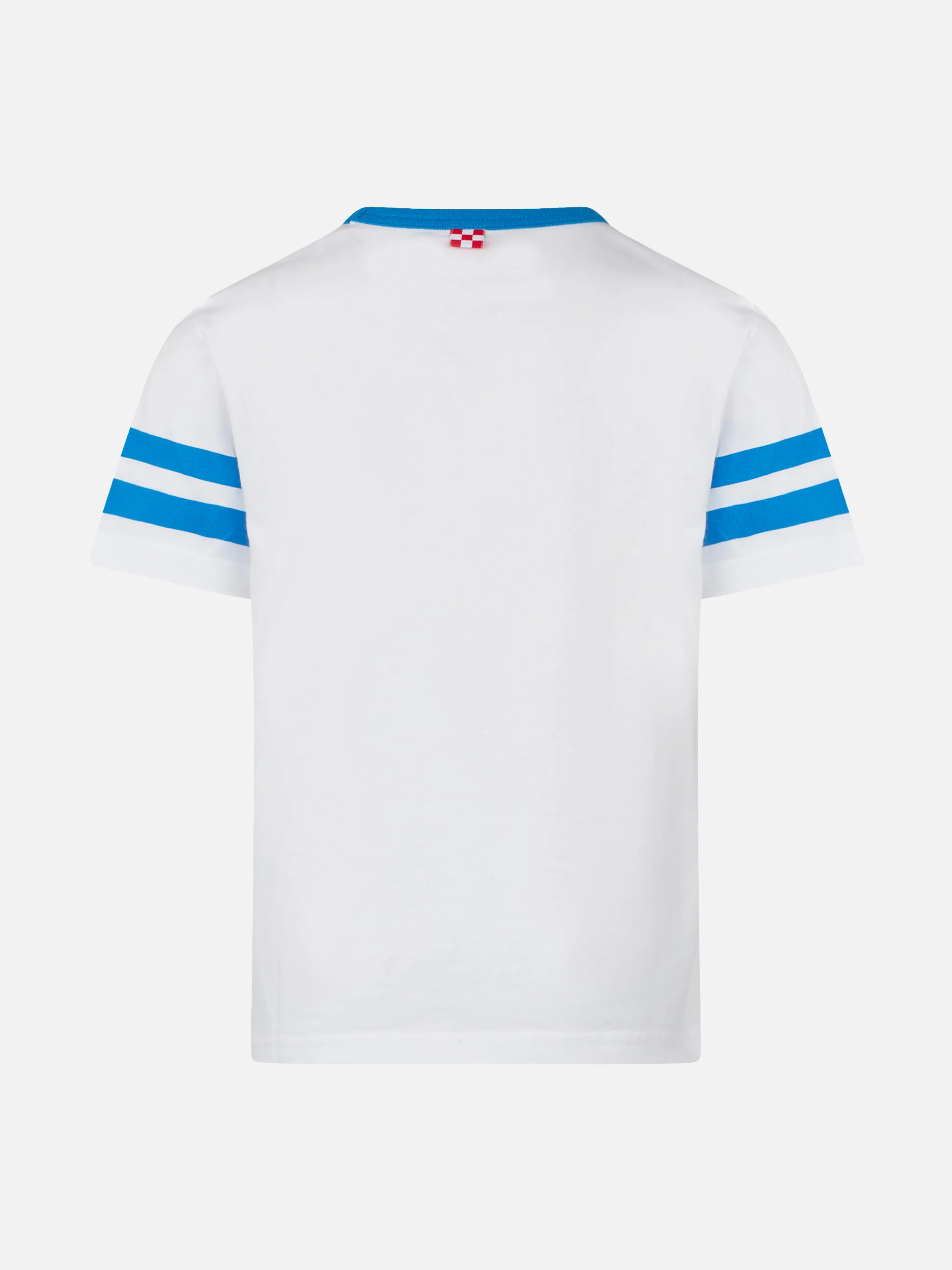 T-shirt da bambino in cotone con scritta St. Barth College