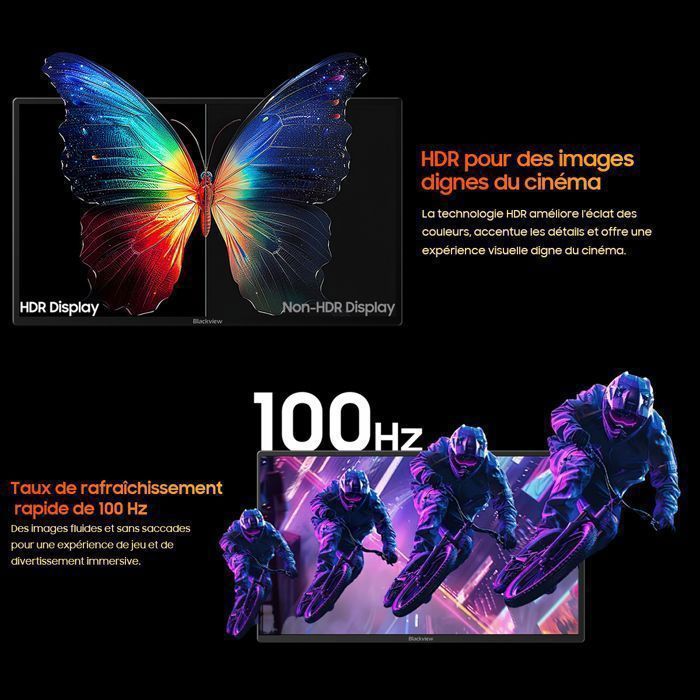 Blackview Table 10 Portable Monitor, 23.8 Inch, 1920x1080 IPS FHD Monitor, Ultra-thin 32.8mm, HDMI Type C for PS4/5