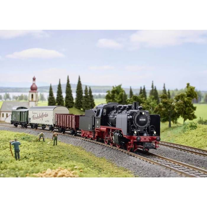 H0 Digitale Startset - MÄRKLIN - BR 24 - Stoomlocomotief - Goederenwagon - Gemengd