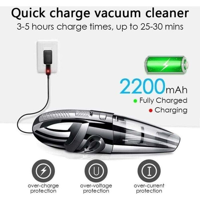 Aspirateur à main sans fil - AIMOONSA - 120W - 6000 PA - Humide & sec