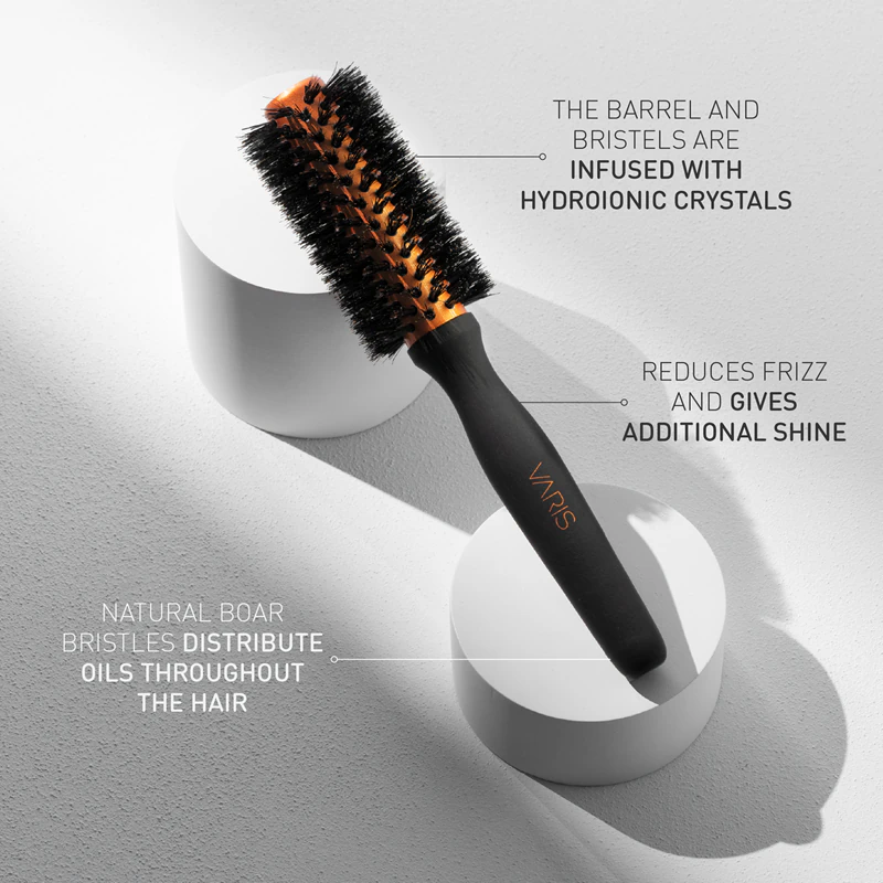 Escova redonda VARIS Boar Brush com cerdas de javali