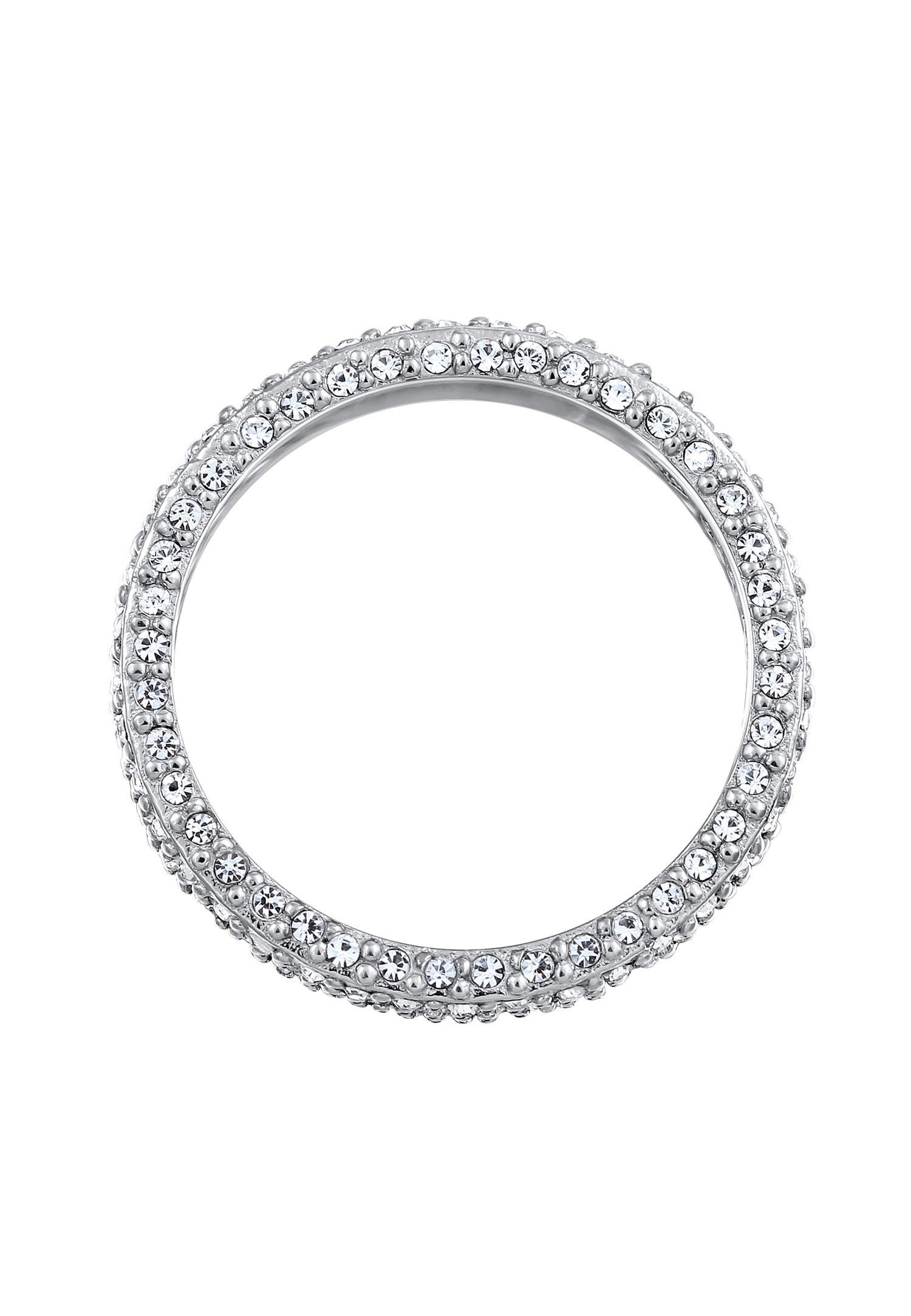 Elli Elli Bague avec Pierres Femmes Memoire Verre Cristaux Xilion Taille Blanc Argent Sterling 925