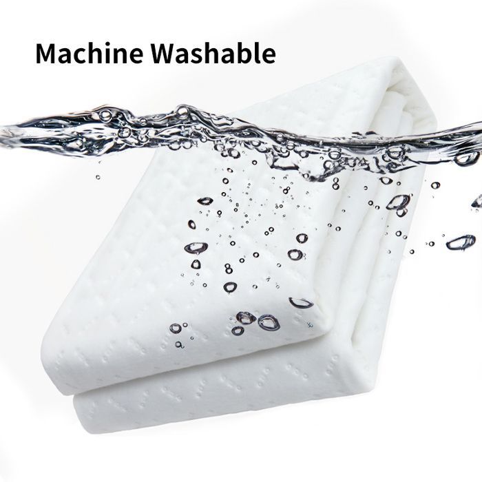 Cubrecolchón calefactable, tamaño individual, 65 W, 150 x 80 cm, 4 niveles de temperatura, mando a distancia, apagado automático, protección contra sobrecalentamiento, lavable.